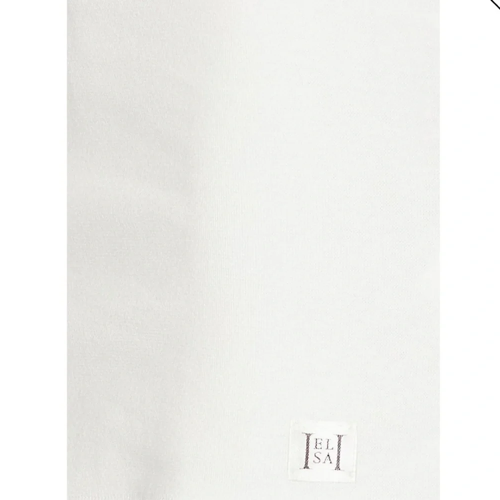 Helsa Heavy Rib Double Halter Dress in White - Picture 5 of 14